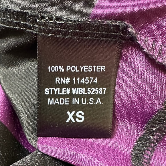 Nordstrom | Pleione Purple Black Stripe Top Size XS - Picture 6 of 6